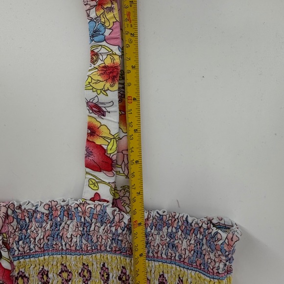 In Bloom Floral Maxi Dress Summer Boho Cottagecore Pink Yellow Sleeveless Medium - Picture 14 of 16